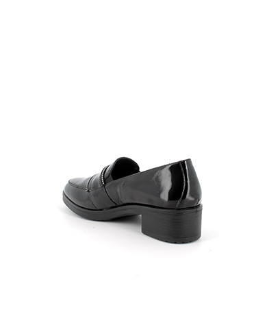 MOCASSINO ENVAL SOFT DONNA IN PELLE NERO TACCO 4,5 CM 4750011