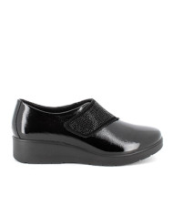 SCARPA CON ZEPPA ENVAL SOFT DONNA IN PELLE NERO VELCRO 4755300