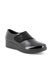 SCARPA CON ZEPPA ENVAL SOFT DONNA IN PELLE NERO VELCRO 4755300