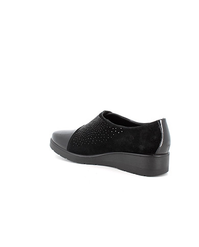SCARPA CON ZEPPA ENVAL SOFT DONNA IN PELLE NERO VELCRO 4755300