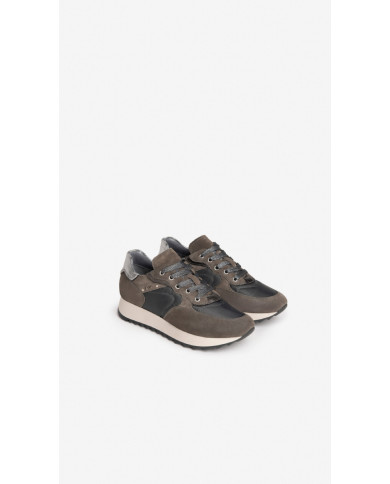 SNEAKERS NEROGIARDINI DONNA VELOUR COLORE CEMENTO TOMAIA GRIGIA I205181D/120