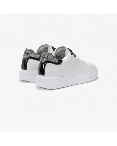 SNEAKERS SUN68 DONNA SHOE GRACE LEATHER BIANCO/ARGENTO Z45229 0144