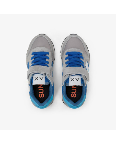 SNEAKERS SUN68 BAMBINO BOY'S JAKI BICOLOR (KID) GRIGIO CHIARO/ROYAL Z36316K 0658