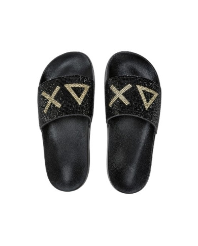 CIABATTE SUN68 DONNA FOOTWEAR ADULT SLIPPERS LOGO STRASS SLIPPERS NERO X35205 11