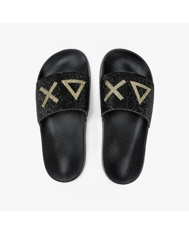 CIABATTE SUN68 DONNA FOOTWEAR ADULT SLIPPERS LOGO STRASS SLIPPERS NERO X35205 11