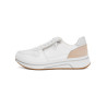 SNEAKERS ARA SHOES  DONNA CERVOCALF,GLOSSYCALF,KALBVELOUR,GAUCHOSOFT-MET SAPPORO 3.0 WEISS LIMONCELLO SHEELL SILBER 12-27540-03 