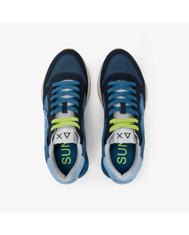 SNEAKERS UOMO SUN68 FOOTWEAR ADULT JAKI 2.0 BICOLOR RUNNING SHOE NAVY BLUE/AVIO SCURO Z35112 0780