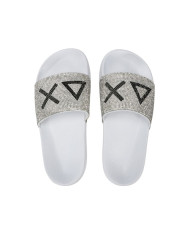 CIABATTE SUN68 DONNA FOOTWEAR ADULT SLIPPERS LOGO STRASS SLIPPERS BIANCO X35205 01
