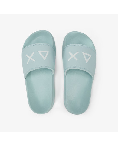 CIABATTE SUN68 DONNA SLIPPERS LOGOV VERDE ACQUAMARINA X36210 28