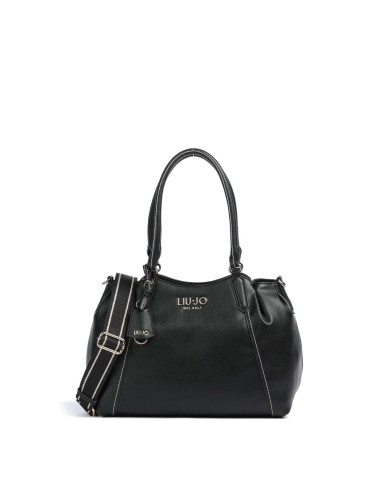 BORSA LIU JO LEATHER BAG BLACK 33X24X14CM AA6165 E1012 22222