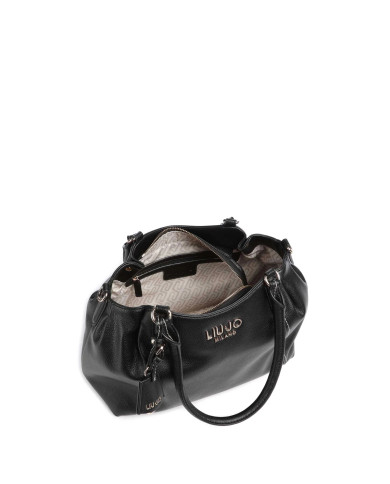 BORSA LIU JO LEATHER BAG BLACK 33X24X14CM AA6165 E1012 22222