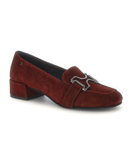 DECOLLETE' STONEFLY DONNA IRIS 10 SUE RED CHOCOLATE GOAT SUEDE TACCO 4CM 223073 CL1