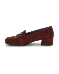 DECOLLETE' STONEFLY DONNA IRIS 10 SUE RED CHOCOLATE GOAT SUEDE TACCO 4CM 223073 CL1