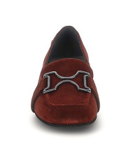 DECOLLETE' STONEFLY DONNA IRIS 10 SUE RED CHOCOLATE GOAT SUEDE TACCO 4CM 223073 CL1