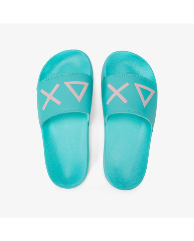 CIABATTE SUN68 DONNA FOOTWEAR ADULT SLIPPERS LOGO SLIPPERS ACQUA X35204 94