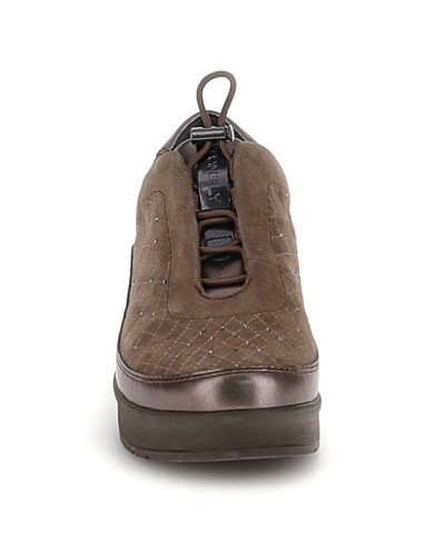 SNEAKERS SLIP-ON STONEFLY DONNA CREAM 21 PULL SUE/LAMINATED EMBROIDERED CINDER GRAY GOAT SUEDE/SYNTHETIC LAMINATED 222958 11F