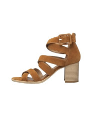 SANDALO CON TACCO NERO GIARDINI DONNA VELOUR tabaccoE012280D/326