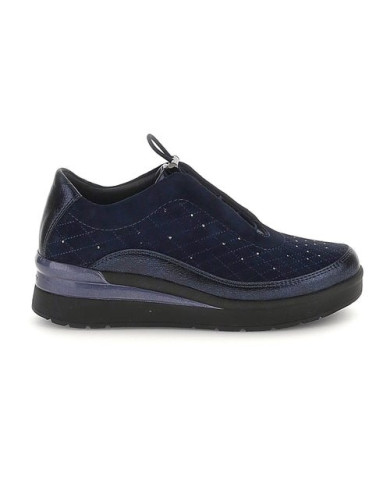 SNEAKERS STONEFLY DONNA CREAM 21 PULL SUE/LAMINATED EMBROIDERED NIGHT BLUE GOAT SUEDE/SYNTHETIC LAMINATED 222958 131