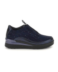 SNEAKERS STONEFLY DONNA CREAM 21 PULL SUE/LAMINATED EMBROIDERED NIGHT BLUE GOAT SUEDE/SYNTHETIC LAMINATED 222958 131