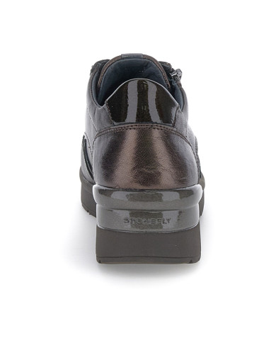 CREAM 58 ZIP LAMINATED FERN BROWN LAMINATED LEATHER