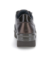 CREAM 58 ZIP LAMINATED FERN BROWN LAMINATED LEATHER