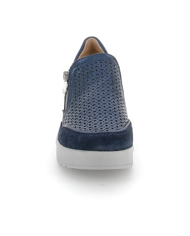 SNEAKERS STONEFLY DONNA CREAM 50 LAMINATED LTH LIMO BLUE 220735 100