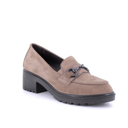 MOCASSINI IGI&CO DONNA IN PELLE FANGO CON TACCO 4,5CM 6651366