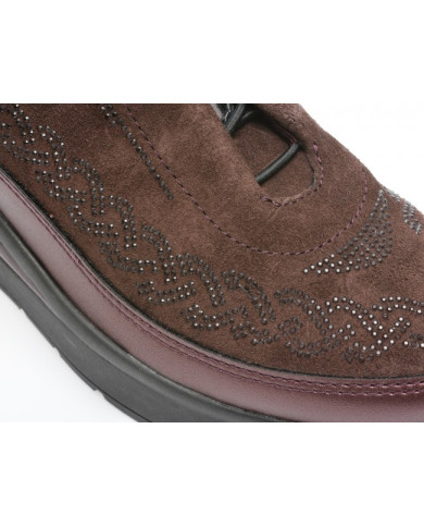 SNEAKERS STONEFLY DONNA CREAM 21 S.LAMINATED/VELOUR PUCE DK VIOLET 218302 9LB