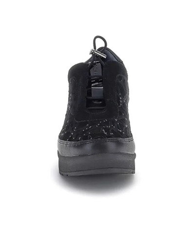 SNEAKERS STONEFLY DONNA CREAM 21 VELOUR/S. NAPPA BLACK VELOUR/SYNTHETIC NAPPA LEATHER 221725 000