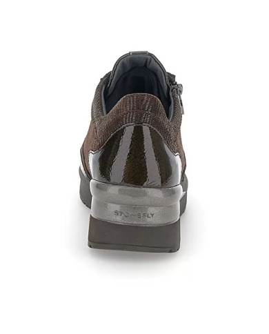 SNEAKERS STONEFLY DONNA CREAM 47 VELOUR/S PATENT TURKIC COFEE 220676 M94