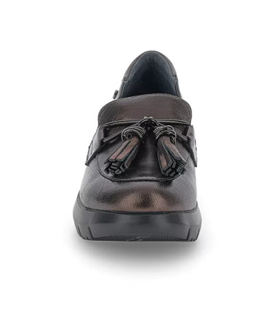 MOCASSINO STONEFLY DONNA PLUME 19 LAMINATED LTH FERN BROWN LAMINATED LEATHER 219843 410