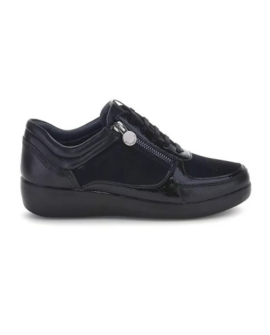 SNEAKERS STONEFLY DONNA PASEO IV 42 VELOUR/S. PATENT/NAPPA LTH BLACK VELOUR/SYNTHETIC PATENT LEATHEtR 221698 000