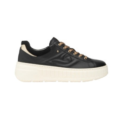 SNEAKERS  NEROGIARDINI DONNA GUANTO NERO T.BRILL PLATINO AROLD VELO NERO TR SPECCHIA I514200D/100