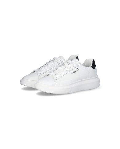 SNEAKERS LIU JO UOMO BIG 01 - SNEAKER LEATHER WHITE/BLACK