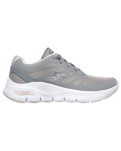 SNEAKERS SKECHERS DONNA VIVID MEMORY GRAY PINK 149055 GYPK