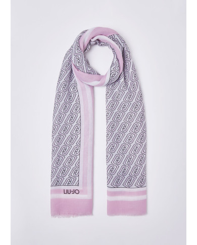 SCIARPA LIU JO BETTER STOLA SCARF/SHAWL 70X180CM SOFT PEONY 2A6039 T2745 X0756