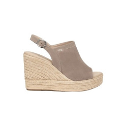 SANDALO CON ZEPPA NEROGIARDINI DONNA SUEDE CRETA ZEPPA 10CM E410600D/451