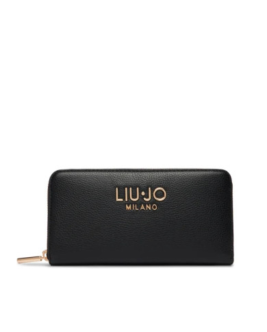 PORTAFOGLIO LIU JO GRANDE BLACK CON ZIP WALLET AA6170 E1012 19X2X10CM 22222