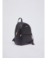 ZAINO LIU JO MEDIO COM CHARM BLACK BACKPACK BAG 21X10X29CM AA6188 E1012 22222