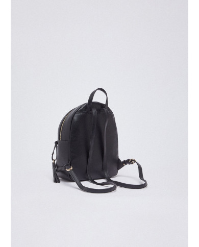 ZAINO LIU JO MEDIO COM CHARM BLACK BACKPACK BAG 21X10X29CM AA6188 E1012 22222