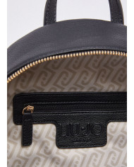 ZAINO LIU JO MEDIO COM CHARM BLACK BACKPACK BAG 21X10X29CM AA6188 E1012 22222
