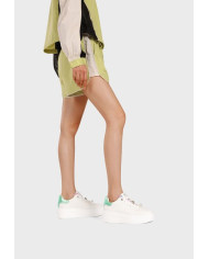 SNEAKERS QUEEN HELENA PLATFORM MINIMAL CON DETTAGLI GIOIELLO X34-13 WHITE/GREEN