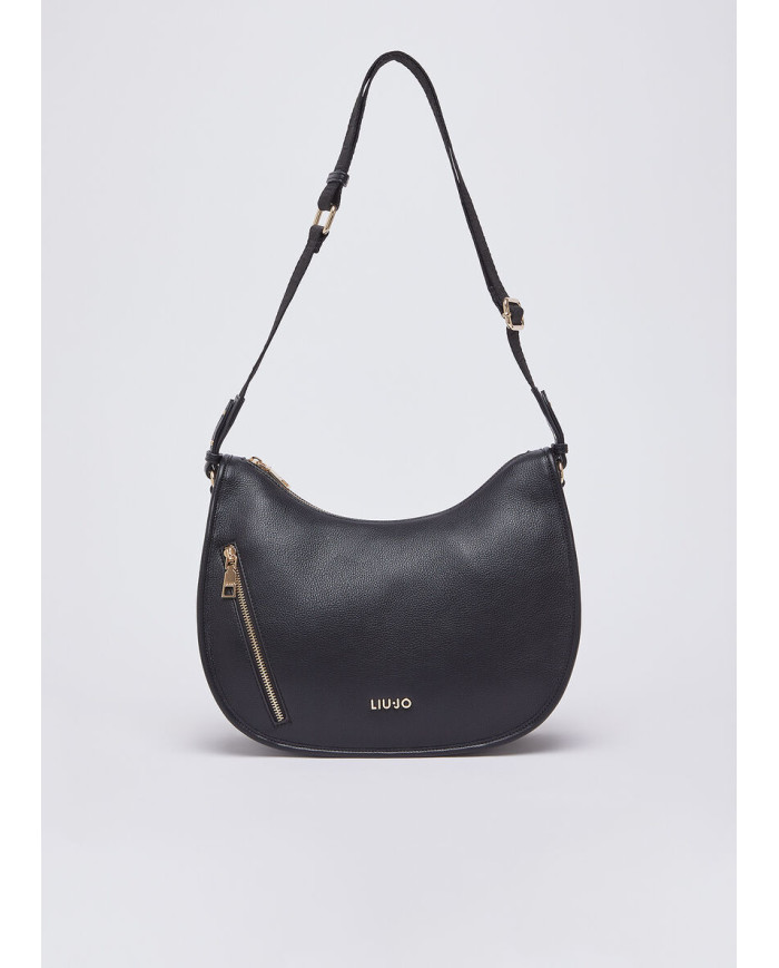 BORSA LIU JO MEDIA CON ZIP BLACK CROSS OVER 32X12X26CM AA6215 E1012 22222