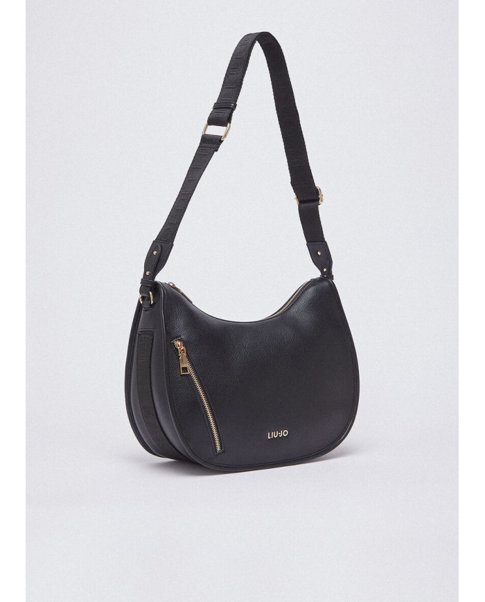 BORSA LIU JO MEDIA CON ZIP BLACK CROSS OVER 32X12X26CM AA6215 E1012 22222