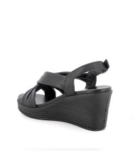 SANDALO CON ZEPPA IGI&CO DONNA  SI.NAPPA BOTTAL NERO ZEPPA 7,7CM  7671100