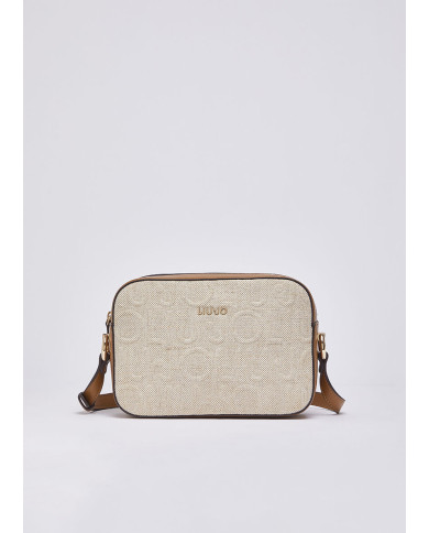 BORSA A TRACOLLA MEDIA IN JUTA CROSS OVER NATURALE 23X8X16CM AA6211 T381A 00004 