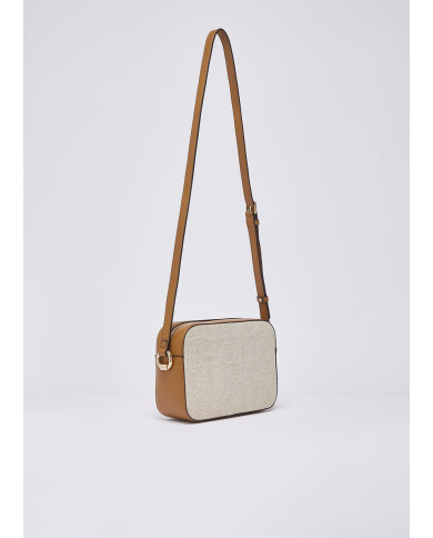 BORSA A TRACOLLA MEDIA IN JUTA CROSS OVER NATURALE 23X8X16CM AA6211 T381A 00004 