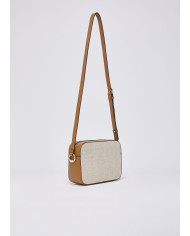 BORSA A TRACOLLA MEDIA IN JUTA CROSS OVER NATURALE 23X8X16CM AA6211 T381A 00004 