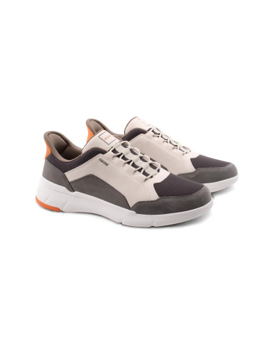 SNEAKERS GEOX UOMO  U VITTOUR PLUS OFF WHITE/DK GREY U659KA 0EK14 C0663                