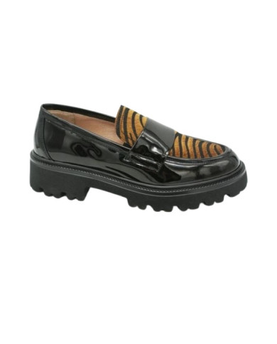 MOCASSINO KEYS DONNA RAFFA BLACK/BRONZO K-10036 COD.K9249